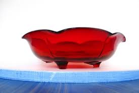 Serving Bowls Red Glass Glass Bowl