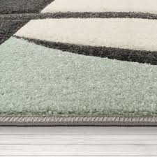 green rug checked carpet runner mat