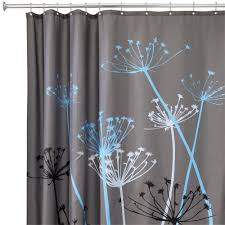 Interdesign Thistle 72 In X 72 In Shower Curtain In Gray Blue
