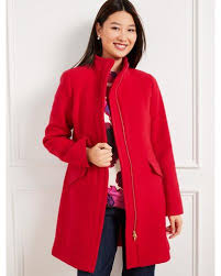 Talbots Wool Blend Coat In Red Lyst Uk