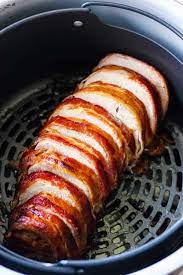 Ninja Foodi Bacon Wrapped Pork Tenderloin The Top Meal gambar png