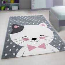 room carpet with motifs cat kids 550 pink