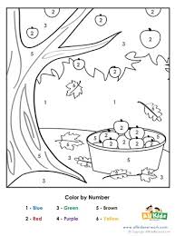 Printable coloring pages for kids of all ages. Fall Color By Number All Kids Network