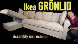 ikea grÖnlid 4 seat sofa with chaise