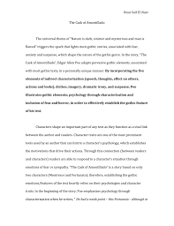 english formative essay goth lit 