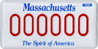 machusetts vehicle license plate