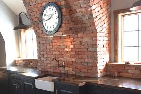 In kitchen working fitted kitchens around existing an chimney breast. Wet Bar Brick Chimney Michael James Design Inc