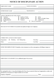 Form Printable Employee Write Up Template Free Naveshop Co