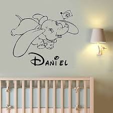 Custom Name Dumbo Wall Decal Disney