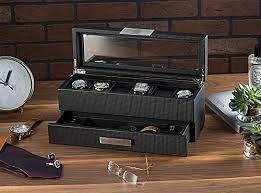 glenor co watch box with valet drawer