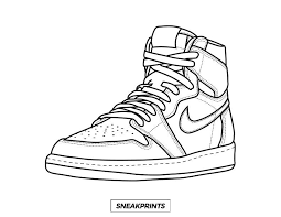 This is a free sneaker coloring page of the air jordan 1 created by kicksart. Pin On Birthday Brunch