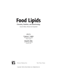 food lipids chemistry nutrition and