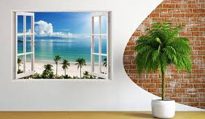 Buy Beach Wall Decal 3d Window Coast