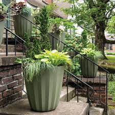 pleat modern planter crescent garden