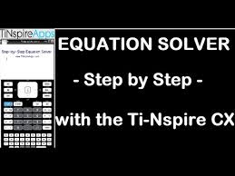 1 Equation Solver Solver Ti Nspire Cx