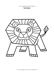 coloriage lion à imprimer pdf dessin