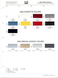 1989 Corvette Paint Colors