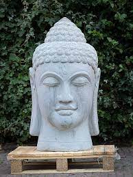 Large Andesite Stone Buddha Head