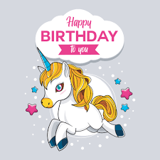 happy birthday greeting card with cute