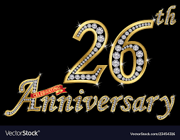 celebrating 26th anniversary golden