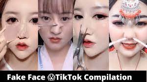asian makeup removal tiktok compilation