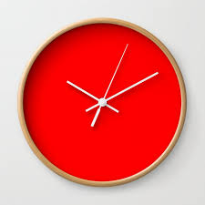 Red Wall Clock By 10813 Society6