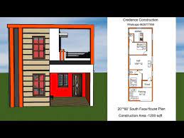 South Face House Plan 2bhk 3d Elevation