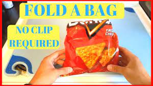 How to close a bag of chips without a clip - YouTube
