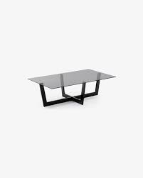 Plam Black Glass Coffee Table With