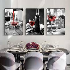 Red Wine And Bottle Kitchen Poster