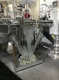 Art Deco Mirrored Silver Crushed