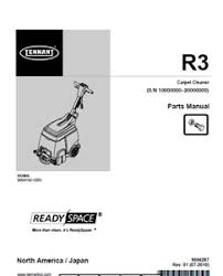 parts manual for tennant r3 carpet