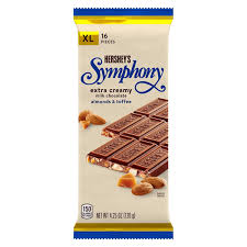 symphony milk chocolate bar almonds
