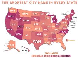 us shortest city name maps
