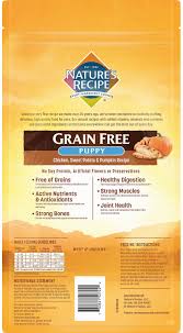 Natures Recipe Grain Free Puppy Chicken Sweet Potato Pumpkin Recipe Dry Dog Food 4 Lb Bag