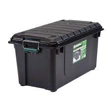We carry everything from stackable bins to shelf containers, from open containers to containers with lids, and everything in between. Remington 82 Qt Heavy Duty Weathertight Storage Tote 296004 Blain S Farm Fleet