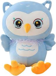 owl plush blue stuffed soft