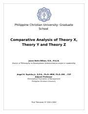 comparative ysis of theory x