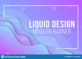 Liquid Design Web Banner Abstract Modern Cover Flat