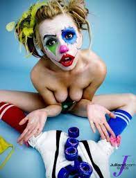 Nude female clowns