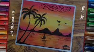Angkat selotipnya, dan singkirkan jiplakan (qalib)nya. Kaligrafi Arab Dan Sunset In The Sea Cara Menggambar Mudah Dengan Crayo Cara Menggambar Kaligrafi Gambar