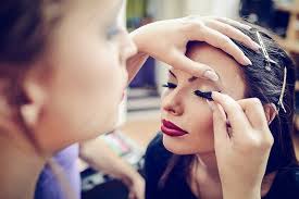 false eyelashes beautiful makeup artist