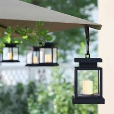 umbrella lights keep the outdoor party