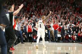Search, discover and share your favorite damian lillard wave gifs. The Shot Damian Lillard S Buzzer Beater Wave Goodbye To The Thunder And Trail Blazers Postgame Celebration In Photos Oregonlive Com