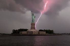 statue of liberty struck by mive