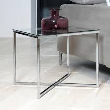 Coeur Square Clear Glass Side Table