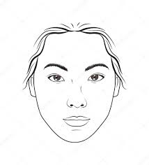 asian female face makeup chart for