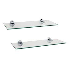Clear Glass Floating Shelves