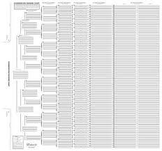 Tree Seek 15 Generation Pedigree Chart Blank Genealogy