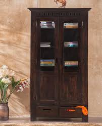 Luna Bookshelf With Glass Doors In